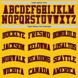 Custom Yellow Maroon-Black Authentic Basketball Jersey