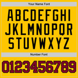 Custom Yellow Maroon-Black Authentic Basketball Jersey