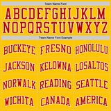 Custom Yellow Red-White Authentic Basketball Jersey