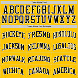Custom Yellow Black-White Authentic Basketball Jersey