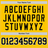 Custom Yellow Black-White Authentic Basketball Jersey