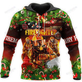 Firefighter Christmas 3D Hoodie