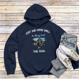 Dirt And Horse Smell Are Always Good For The Soul - Photo Personalized Pullover Hoodie, Gift For Farmer