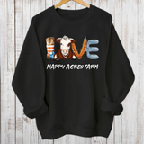 Love Farm - Photo Personalized Pullover Sweatshirt, Gift For Farmer