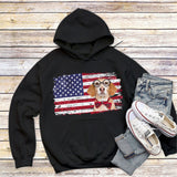 America Flag Dog Hoodie- Photo Personalized Pullover Hoodie