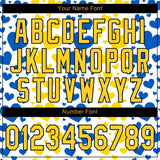 Custom 3D Pattern Design Hearts Painted In The Colors Of The Ukrainian Flag Authentic Baseball Jersey