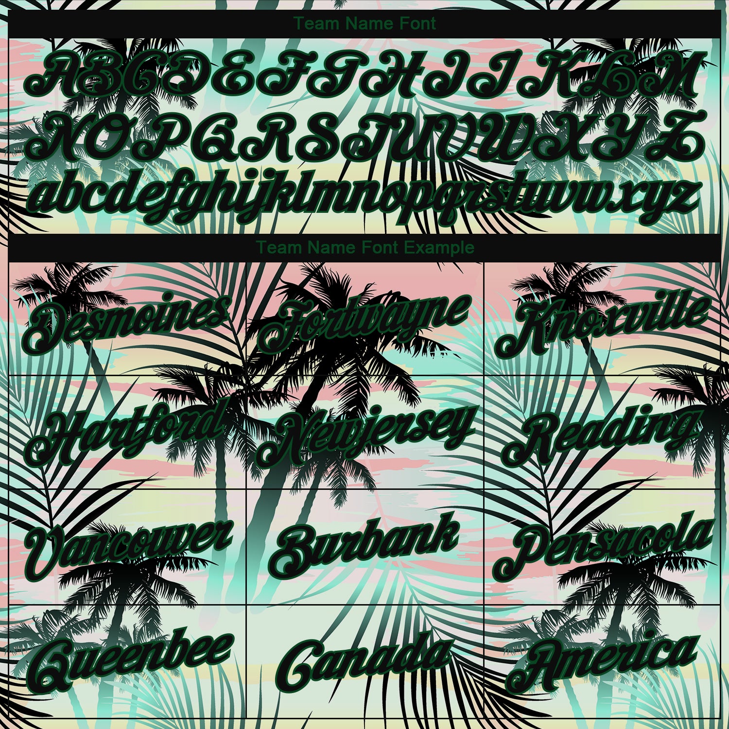 Custom 3D Pattern Design Tropical Hawaii Palm Leaves Performance T-Shirt