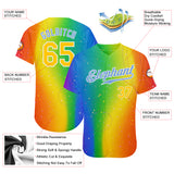Custom Rainbow For Pride Month Love Is Love LGBT Authentic Baseball Jersey