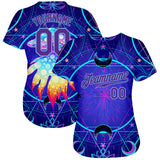 Custom 3D Pattern Design Magic Mushrooms Over Sacred Geometry Psychedelic Hallucination Authentic Baseball Jersey