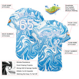 Custom 3D Pattern Design Abstract Ocean With Waves Fluid Art Authentic Baseball Jersey