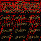 Custom Stitched Red Black-Old Gold 3D Pattern Design Sports Pullover Sweatshirt Hoodie