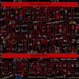 Custom Stitched Black Black Red-White 3D Pattern Design Math Sports Pullover Sweatshirt Hoodie