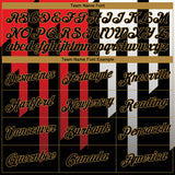 Custom Stitched Red Black Old Gold-White 3D Pattern Design Sports Pullover Sweatshirt Hoodie