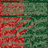 Custom Stitched Green Red-Cream 3D Christmas Sports Pullover Sweatshirt Hoodie