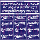 Custom Purple White 3D Pattern Design Authentic Baseball Jersey