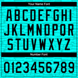 Custom Teal Black 3D Pattern Design Authentic Baseball Jersey