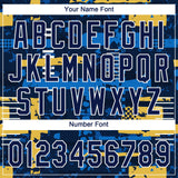 Custom Navy Red-White 3D Pattern Design Authentic Baseball Jersey