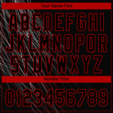Custom Black Black-Red 3D Pattern Design Authentic Baseball Jersey