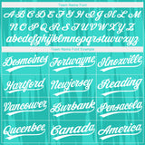 Custom Teal White 3D Pattern Design Authentic Baseball Jersey