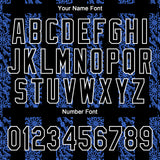 Custom Royal Black-White 3D Pattern Design Authentic Baseball Jersey