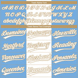 Custom Light Blue White-Old Gold 3D Argentinian Flag Authentic Baseball Jersey