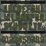 Custom Camo Olive-Black 3D Pattern Design Authentic Salute To Service Baseball Jersey