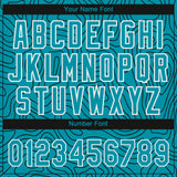 Custom Teal Teal-Black 3D Pattern Design Authentic Baseball Jersey