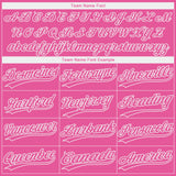 Custom Pink Pink-Camo 3D Pattern Design Authentic Baseball Jersey