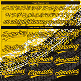 Custom Gold Gold-Black 3D Pattern Design Authentic Baseball Jersey