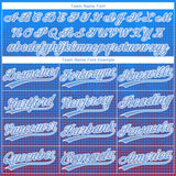 Custom Royal Light Blue-Red 3D Pattern Design Authentic Baseball Jersey