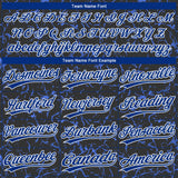 Custom Black Royal-White 3D Pattern Design Authentic Baseball Jersey