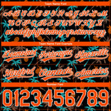 Custom Black Orange-White 3D Pattern Hawaii Palm Trees And Pineapple Authentic Basketball Shorts