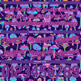 Custom Black Purple-Pink 3D Pattern Colorful Flowers And Mushrooms Psychedelic Hallucination Authentic Basketball Shorts