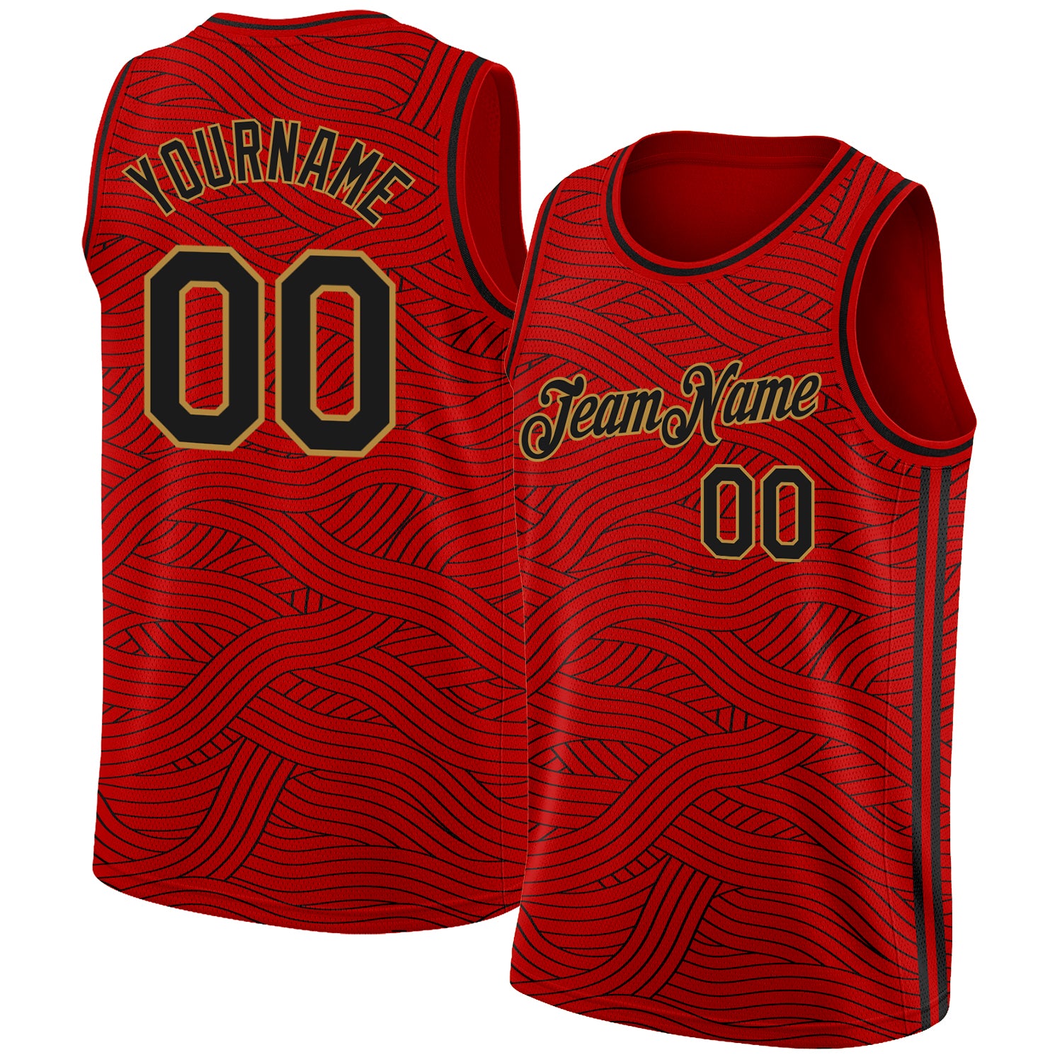 Sale Build Black Basketball Kelly Green Rib-Knit Jersey Red