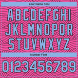 Custom Pink Light Blue-Black Authentic City Edition Basketball Jersey