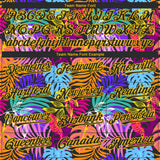 Custom Black Yellow 3D Pattern Design Hawaii Tropical Palm Trees Authentic Baseball Jersey