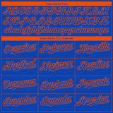 Custom Royal Orange 3D New York City Edition Fade Fashion Authentic Baseball Jersey
