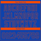Custom Royal Orange 3D New York City Edition Fade Fashion Authentic Baseball Jersey