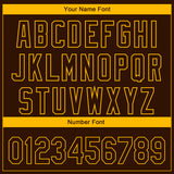Custom Brown Gold 3D San Diego City Edition Fade Fashion Authentic Baseball Jersey