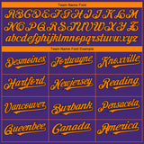 Custom Purple Bay Orange-Black 3D Phoenix City Edition Fade Fashion Authentic Baseball Jersey