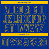 Custom Royal Yellow 3D Los Angeles City Edition Fade Fashion Authentic Baseball Jersey