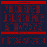 Custom Navy Navy-Red 3D Los Angeles City Edition Fade Fashion Authentic Baseball Jersey