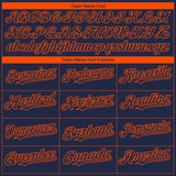Custom Navy Orange 3D Chicago City Edition Fade Fashion Authentic Baseball Jersey