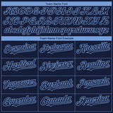 Custom Navy Light Blue 3D Chicago City Edition Fade Fashion Authentic Baseball Jersey
