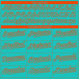 Custom Aqua Orange 3D Miami City Edition Fade Fashion Authentic Baseball Jersey