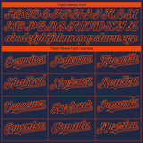 Custom Navy Orange 3D Denver City Edition Fade Fashion Authentic Baseball Jersey