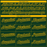 Custom Green Gold 3D Oakland City Edition Fade Fashion Authentic Baseball Jersey