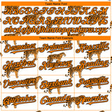Custom White Bay Orange-Black 3D Pattern Design Tiger Authentic Baseball Jersey