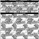 Custom White Black 3D Pattern Design Tiger Authentic Baseball Jersey