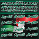 Custom Black Red Kelly Green 3D Mexican Flag Authentic Baseball Jersey